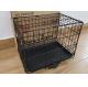 30 Inch Large Steel Dogs Cages Outdoor Kennels Stackable Heavy Duty Pet Crates House High Quality Folding Double Door Pu