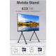 LED LCD OLED Mobile TV Stand With Tilt Rolling TV Cart With Media Shelf And Wheels