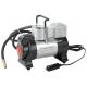 Silver and Black Metal Air Compressor For Car Inflation With Led Light