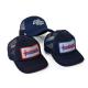 100% Polyester Mesh Trucker Caps With Velcro Patch Curved Brim