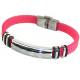 Factory Direct Stainless Steel High Quality Silicone Bracelet Bangle LBI128-2