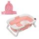 Portable Collapsible Infant Baby Bathtub Set High Temperature Resistance Carton Print