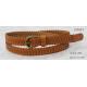 Classic 2cm Womens Braided Belt , Ladies Braided Belts With Antic Brass Buckle & PU Tip