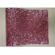 Pink Chunky Glitter Wall Fabric , Non - Woven Beautiful Glitter Fabric Sheets