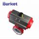 4 inch flange cast iron Aluminum pneumatic actuator butterfly valve in stock