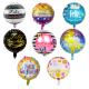 Spanish Happy Birthday Round Hexagonal Aluminum Film Balloons 18 Inch