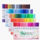 12/24/36/48/60/80/100 Colors Fineliners Water Color Art Markers Pen Dual Tip Brush Set