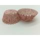 Light Pink Printed Cupcake Liners , Baking Paper Muffin Liners Customized Size