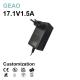 17.1V 1.5A Wall Mounted Power Adapters For Original Sound Set Top Box Age Pillow Single Color Neon