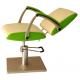 Green Reclining Backrest Salon Style Chairs Aluminium Armrest With 23.5 Width