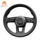 Leather Steering Wheel Cover for Audi A3 A4 A5 S3 S4 S5 RS 4 2015-2022 3-Spoke Wheel
