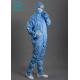 2.5mm Grid Clean Room Antistatic ESD Coverall Hooded Onesies Clothing
