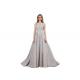 Lace Fabric High End Arabic Evening Dresses / Cap Sleeve Party Ball Gowns