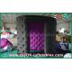 Photo Booth Decorations Fashionable Black Oval Inflatable Photo Booth Tent Rounded Igloo With 2 Doors