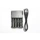 Portable Black 4 Bay Battery Charger 3.7V  26650 1.2V AA AAA Smart Charger