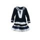 Cotton Woven Technics Little Girl School Dresses With Print Or Embroidery Logo
