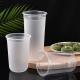 Frosted Takeaway Disposable Plastic Cups Custom Cold Cups
