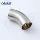 Sanitary Stainless Steel Pipe Fitting SS316L SMS 45 Degree Weld End Elbow