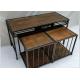 Promotion Wood Veneer Retail CLothes Display Stand , Display Nesting Tables For Shoes / Clothing / Suitbag