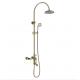 Modern Design Rose Gold Thermostatic Exposed Shower Set With Handheld Shower Anodized