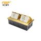 Gold Copper Color Network Double Floor Socket Box , Floor Electrical Outlet
