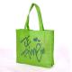 Green Color Laminated PP Woven Shopping Bag For Gift , Supermarket , Retail