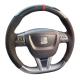 Enhance Your Seat Leon FR 2009-2012 with Hand Sewing Carbon Suede Steering Wheel Cover