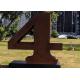 Public Garden Park Rusty Metal Art Corten Steel Number 4 Sculpture