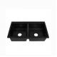 Black Color 2 Equal Basin Quartz Stone Kitchen Sink 790 X 465mm