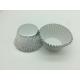 Heat Resist Aluminum Baking Cups Foil Muffin Liners Silver Round Shape For Bakery