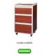 medical ABS wardrobe, Beside Cabinet hospital furniture table with wheels