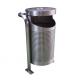 Stainless Steel Commercial Outdoor Trash Cans Rustproof For Garden Park