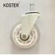 Wear Resistant Silicone 3inch 75mm White PU Transparent Casters for Furniture Wheels