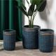 Modern handmade gold rim decorative garden porcelain bonsai pots cheap ceramic matte flower pots for plants
