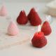 Red Pink Strawberries Soy Wax Carved Candle Aromatic Home Scented Handmad