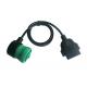Female Type 2 J1939 To OBD2 Adapter Endurable Overmolded PVC Injection
