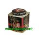 Airtight tea tin container tea caddy tea box tea canister with wave pattern sides