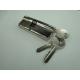 70mm(30*40) Double Zinc Cylinder with 3 iron normal keys Surface finish Bright nickle