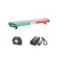 Green & Red Emergency Vehicle Roof Light Bar With Siren Amplifier And Speaker