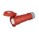 32A 3 Phase Industrial Socket Connector With Red Cover DIN VDE 0623 Approval