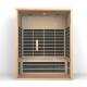 Family 3 Person Red Cedar Far Infrared Sauna With 8mm Tempered Glass Door