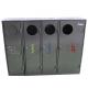 Mild Steel Outside Outdoor Recycling Bins With 4 Compartments Sustainable