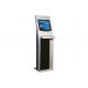 1024x768 Vandal Proof Floor Standing Touch Screen Kiosk SAW Touch With Metal Keyboard