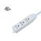 Household 3 Outlet Power Strip With On Off Switch , Electrical Power Bar UL Listed