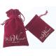 RoHS Custom Velvet Drawstring Bags , SGS printed Drawstring Jewelry Pouches