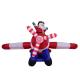 Fabric Inflatable Christmas Holiday Santa Claus with Air Plane Decoration
