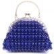 Blue Pearl Hand Bags Hand Weaving With Iron Twist For Women'S 18cm length