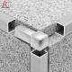 Sqaure Aluminum Tile Trim ODM Available , 8mm Metal Tile Trim