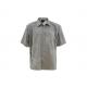 Grey Color Mens Oxford Work Shirts , Short Sleeve Button Up Work Shirts Anti Wrinkle