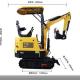 1.3KG Mini Crawler Digger Excavator  Farm Machine with different inplements with canopy